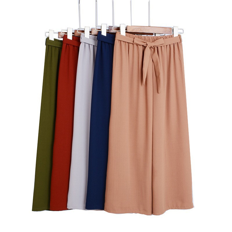  Celana  Panjang  Model Lebar Warna  Polos Bahan Sifon untuk 