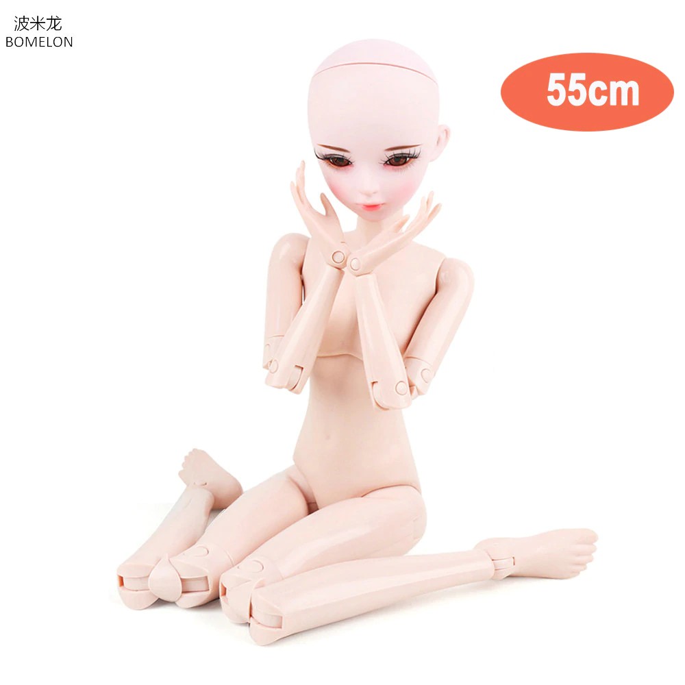 Boneka Barbie 55CM Bjd 1/3 muñeca desnuda cuerpo mujeres 23 articuladas chicas desnuda cuerpo