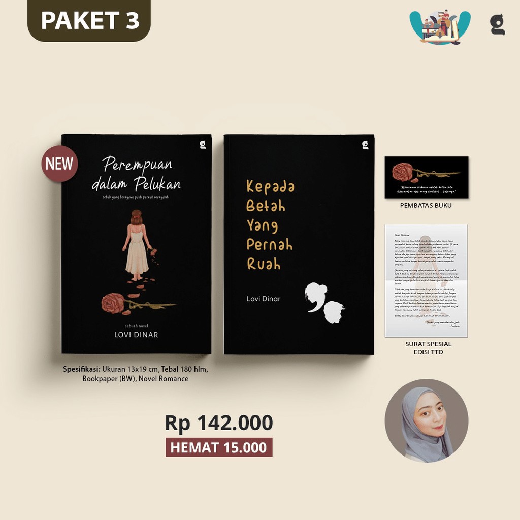 Novel PEREMPUAN DALAM PELUKAN karya lovidinarr-PAKET 3