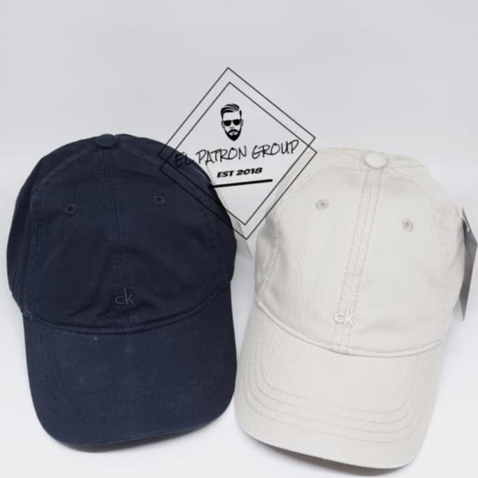 Ready Stok - Topi Baseball Ck Calvin Klein Logo Bordir 2 Warna Unixex ( Free Box ) - Hitam