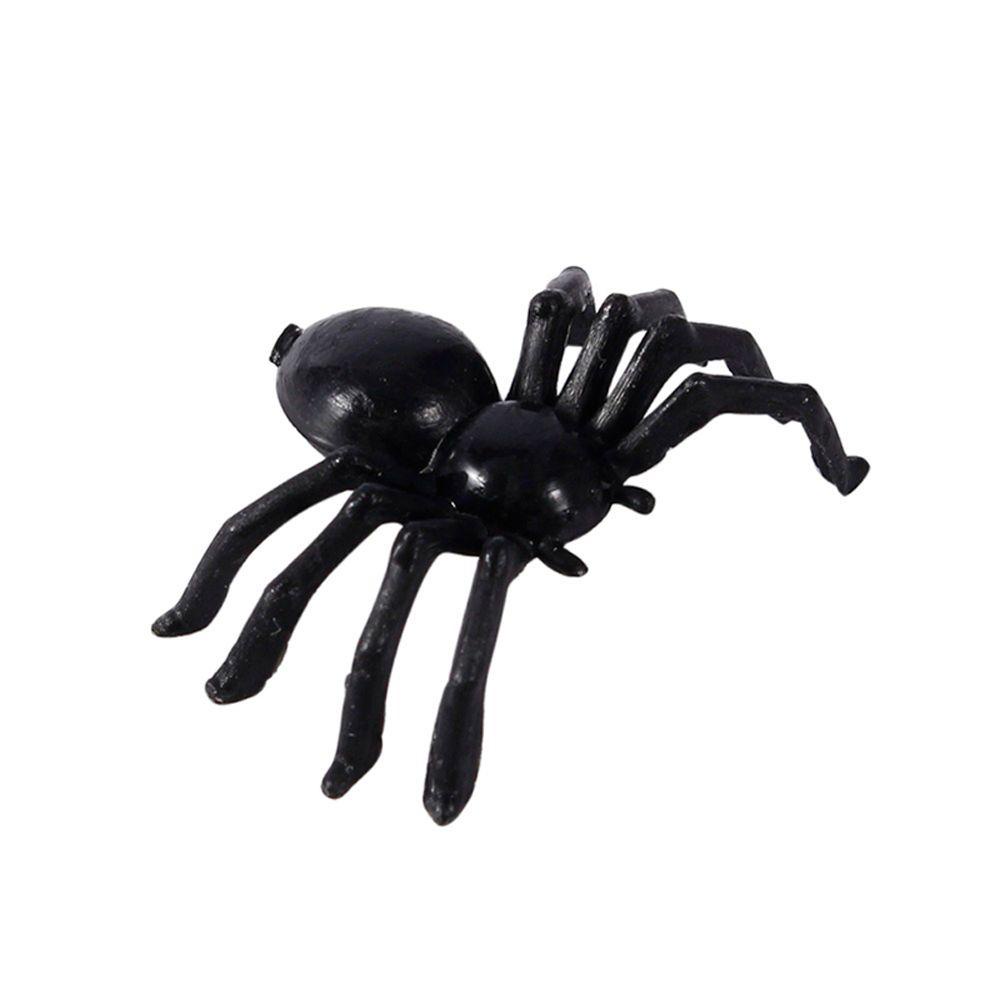 [Elegan] Horror Hitam Spider Dekorasi Rumah Plastik Hitam Mainan Rumit Laba Palsu Simulasi Spider Perlengkapan Dekorasi Bercanda Mainan Halloween Prank Props