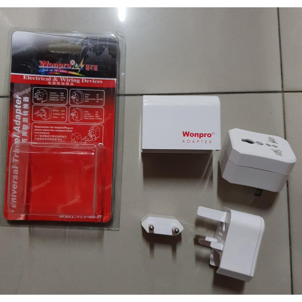 UNIVERSAL TRAVEL ADAPTER WONPRO WUA004