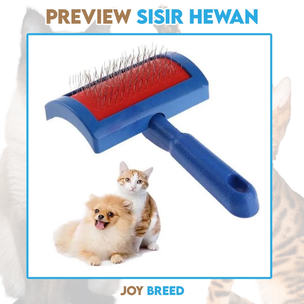 SISIR BULU HEWAN SIKAT KUCING ANJING SISIR PLASTIK KAWAT BULU HEWAN | JOY BREED OFFICIAL