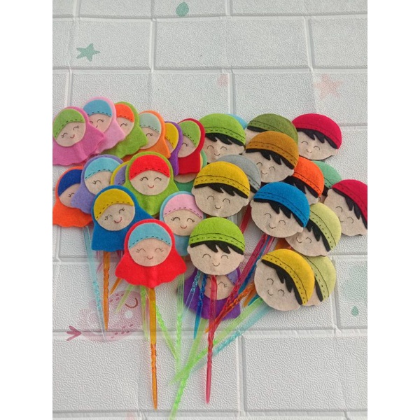 tuding ngaji flanel / kalam ngaji/souvenir unik/kado unik/felt/tuding ngaji karakter/kalam ngaji mur