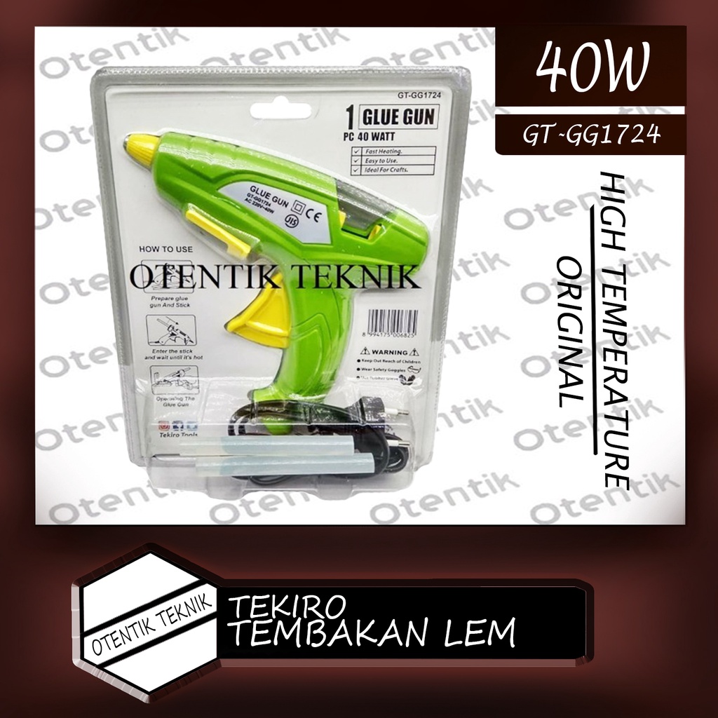 

TEKIRO GLUE GUN 40 WATT - ALAT TEMBAK LEM BAKAR CAIR LILIN 40W - 40 W - STICK - HOT GUN - TEMBAKAN