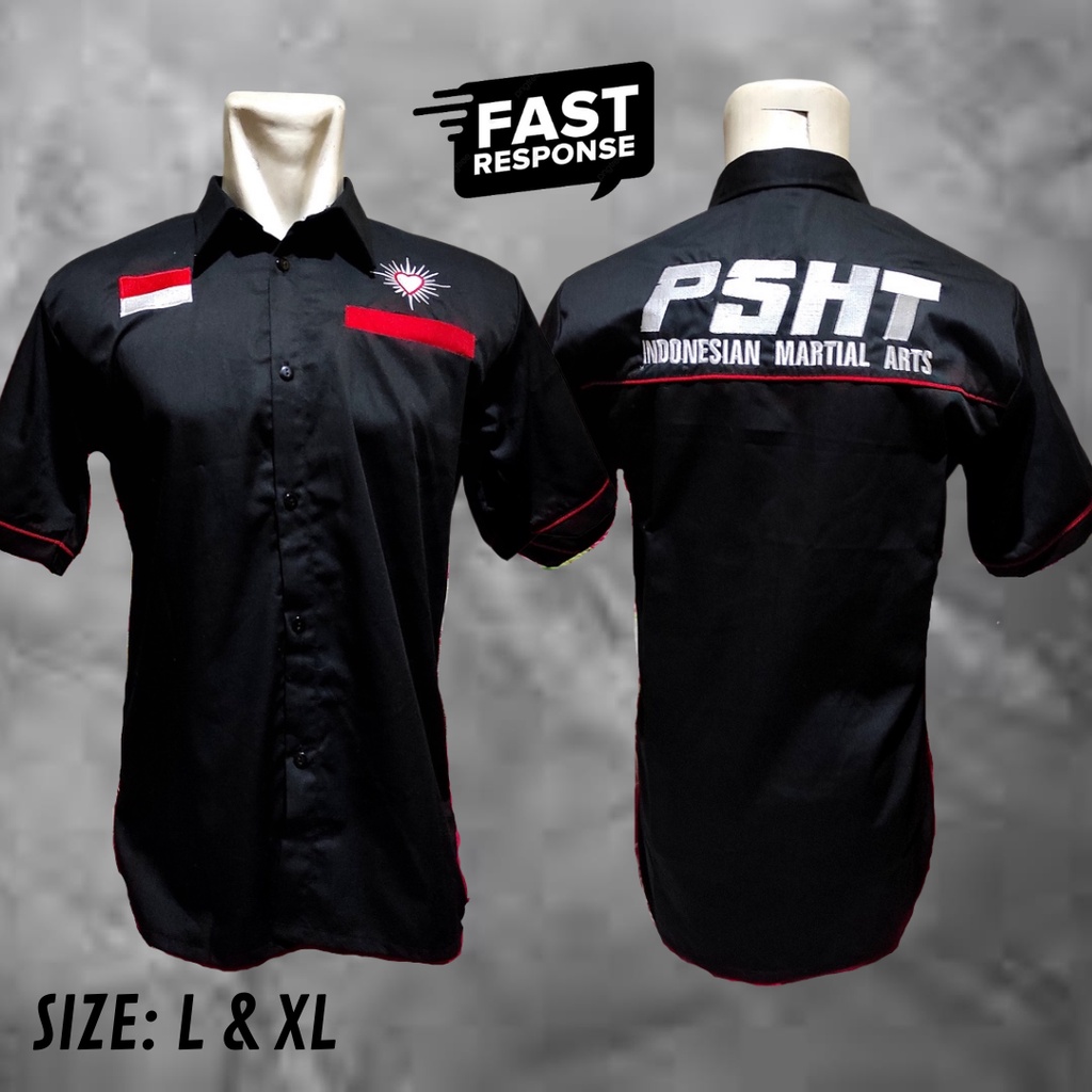 hem psht bordir - kemeja psht bordir - hem psht bordir lengan pendek
