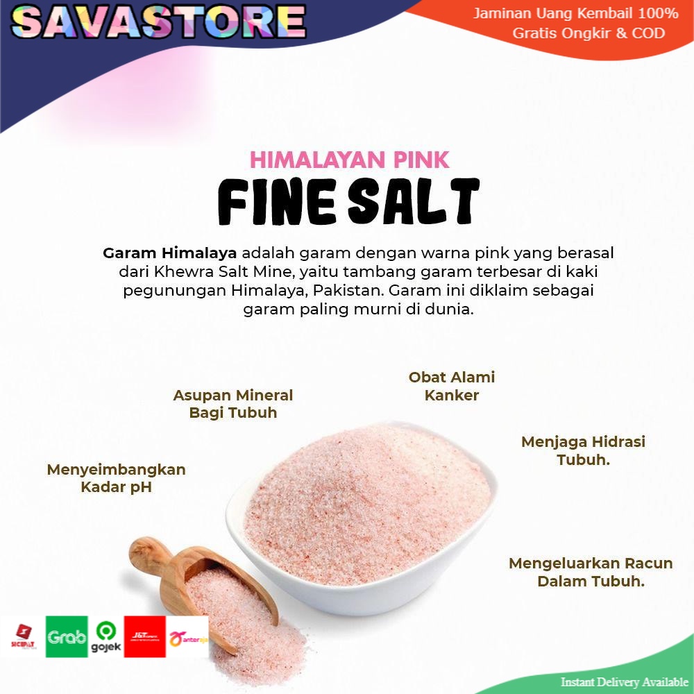 Himalayan Pink Salt Fine Garam Himalaya 110 gram