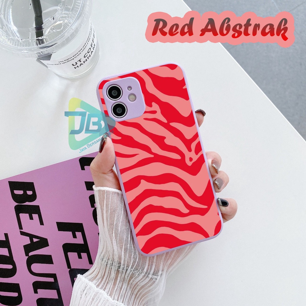 CASE CASING SOFTCASE SILIKON MACARON PELINDUNG KAMERA RED ABSTRAK OPPO VIVO SAMSUNG XIAOMI REALME IPHONE ALL TYPE JB5261