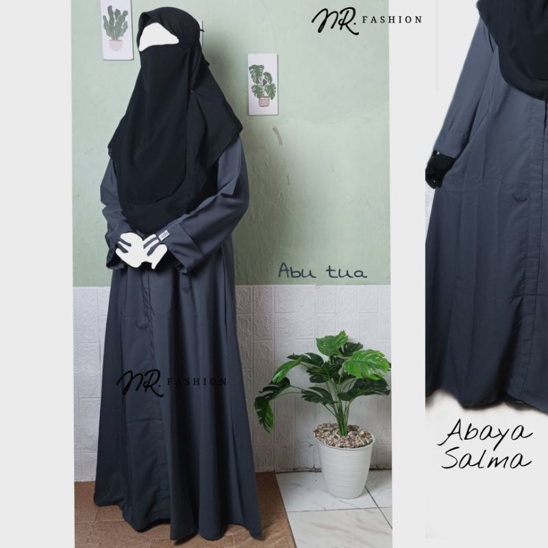 Abaya Salma Gamis Syari Muslimah Original Woolpeach Luxury Dress Exclusive-8