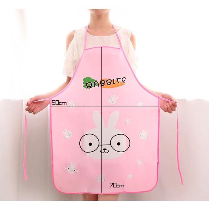 Apron Masak Celemek Karakter Plastik / Cooking Apron Korea / Perlengkapan Dapur Restoran Elephant X