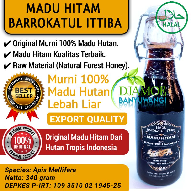 

Madu Hitam Asli 100% Madu Hutan Tropis Lebah Liar Barokatul Ittiba