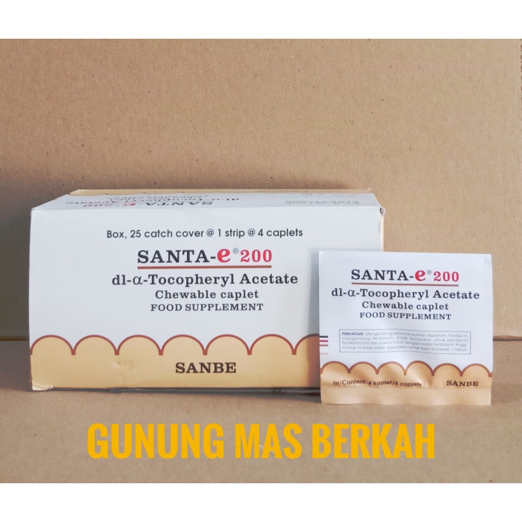 Santa E 200mg isi 100 Tablet - vitamin E dan antioksidan (Per Box)