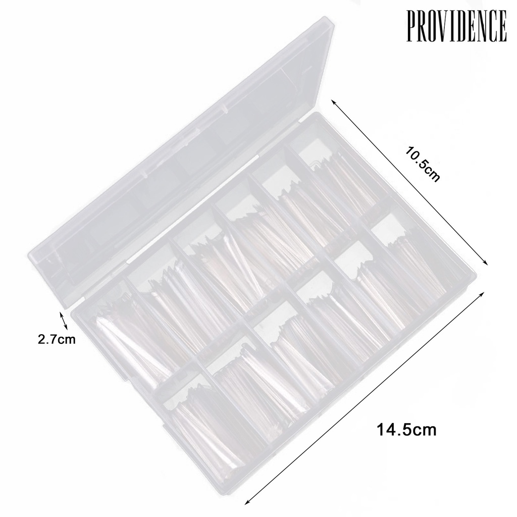 Providence 240Pcs/Box Nail Tips French Styles Flat Head Ultra Long Coffin Half Cover Extra Long Nail Tips for Female