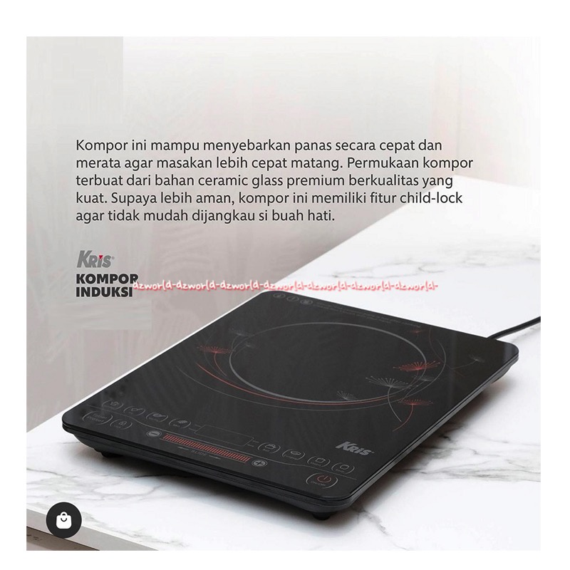 Kris Induction Cooker Tungku Induksi Kompor Listrik Portable Krischef Cook