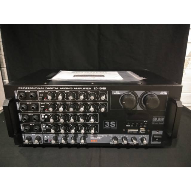 POWER AMPLIFIER KARAOKE LD 1008B ORIGINAL BLUETOOTH USB SD CARD