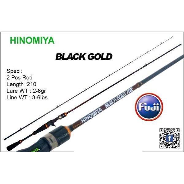 Joran Pancing BC Hinomiya Black Gold 662 702 - Fuji