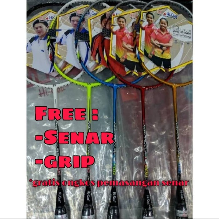 Dijual Raket Badminton HiQua New Accurate Bonus Senar dan Grip Terlaris