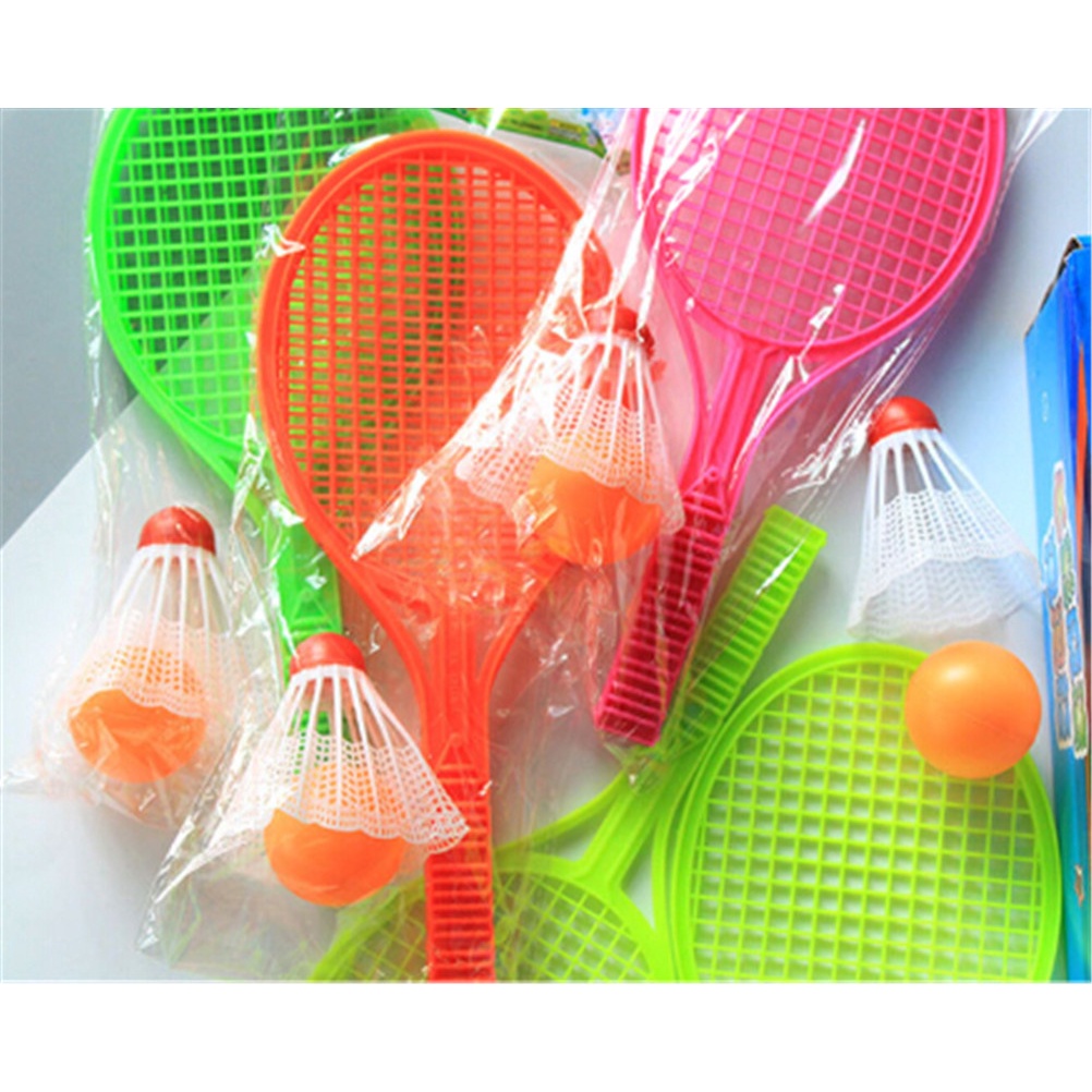 【Theredsunrisesiwy.id】Kids Outdoor Badminton Tennis Set Racket Parent-child Sport Educational Toys