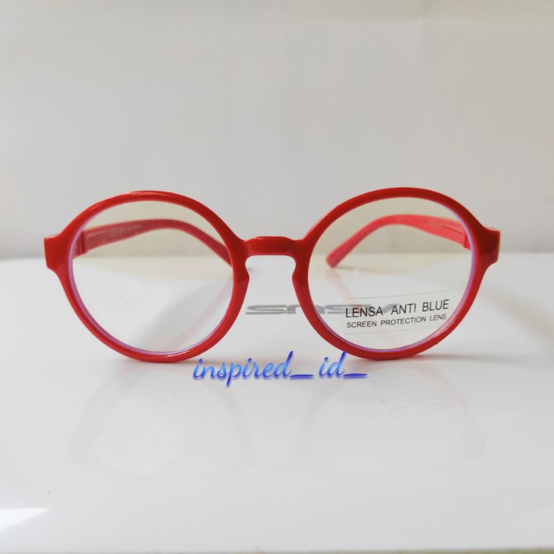 Kacamata Anak  Anti Radiasi Frame Lentur-Merah
