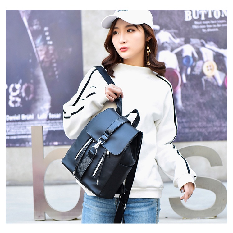 Satu7an T244 Tas Ransel Wanita Fashion Style Korea Outdoor Trendy Women Backpack Tas Punggung Cewek Sekolah Kuliah Nilon