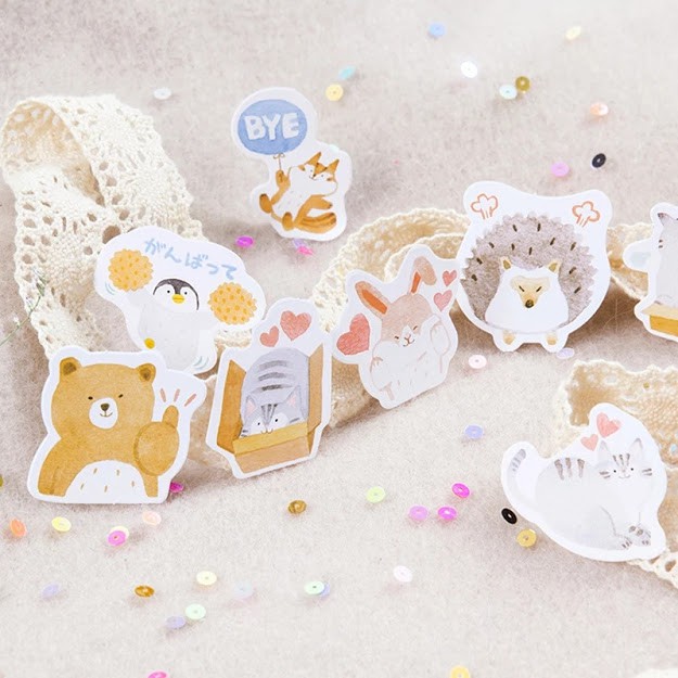 

Sticker Cute Animal Bear Aesthetic Scrapbook DIY Bujo Planner Diary