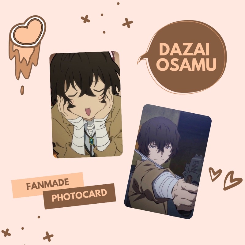 Photocard dazai osamu anime bungou stray dogs BISA CUSTOM