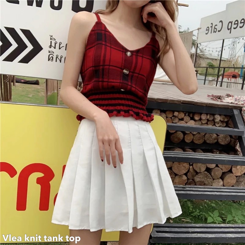 Vlea knit tank top -Thejanclothes