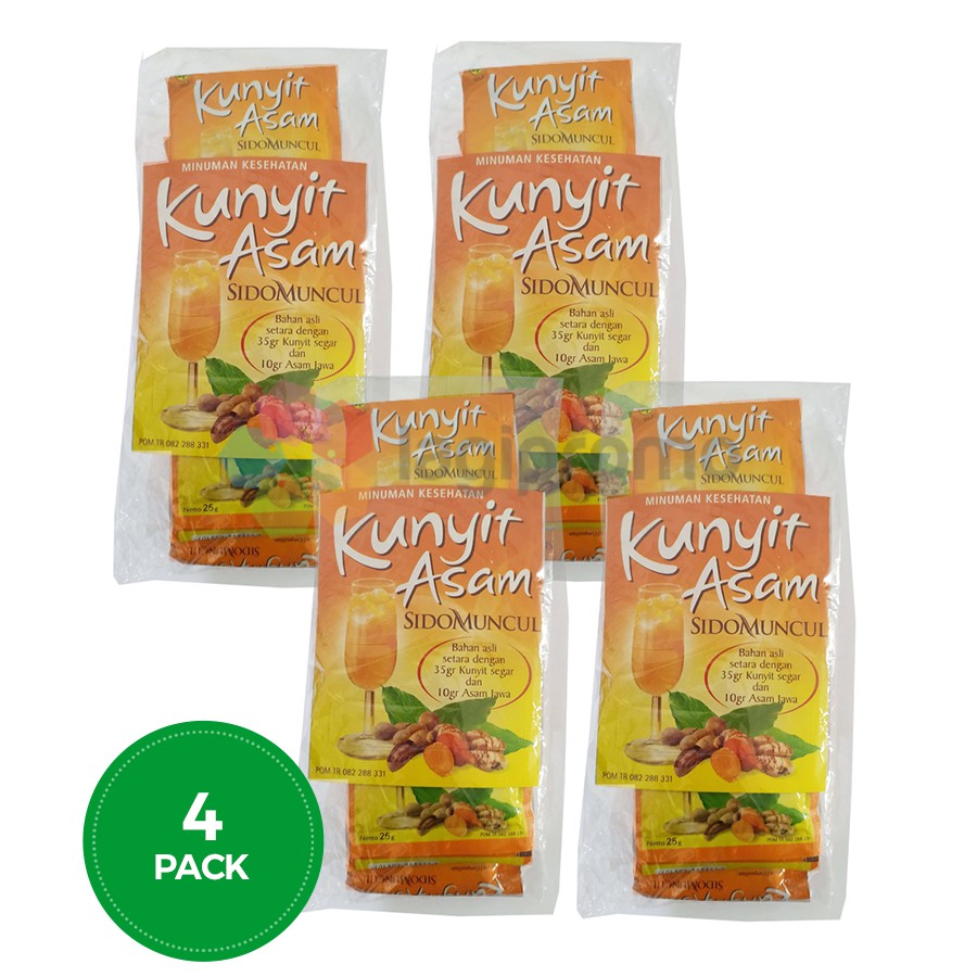 

Sido Muncul Kunyit Asam 10 Sachet Memelihara Kesehatan Tubuh & Nyeri Haid Alami - 4 Pack