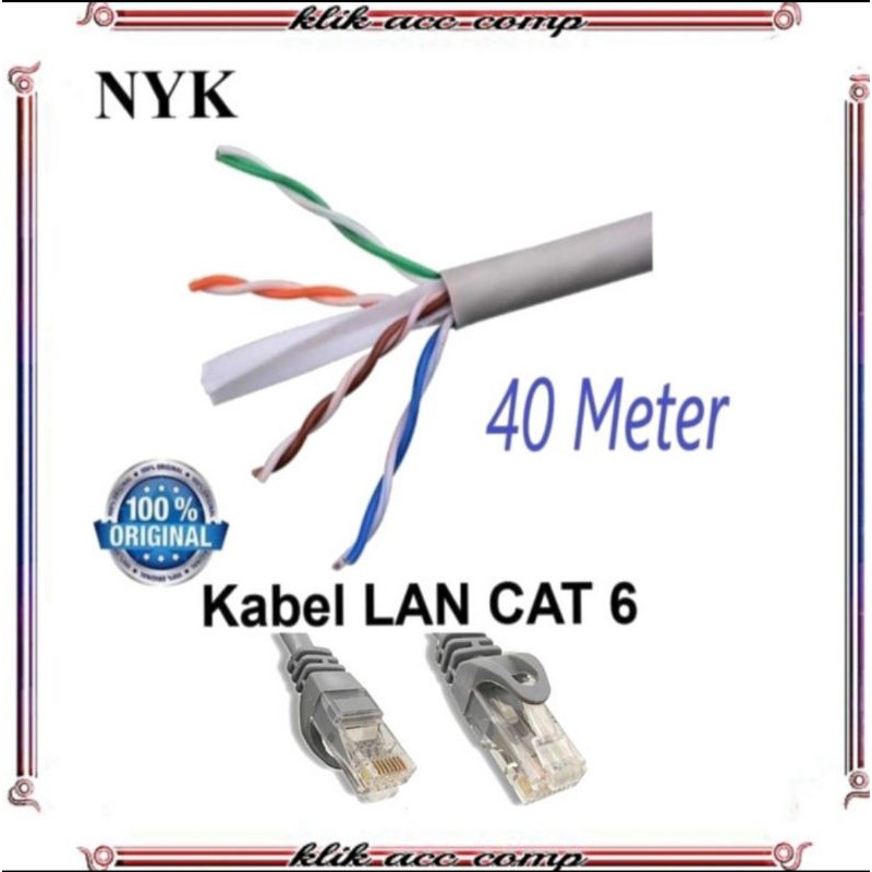 KABEL LAN NYK CAT6 40 METER UTP internet