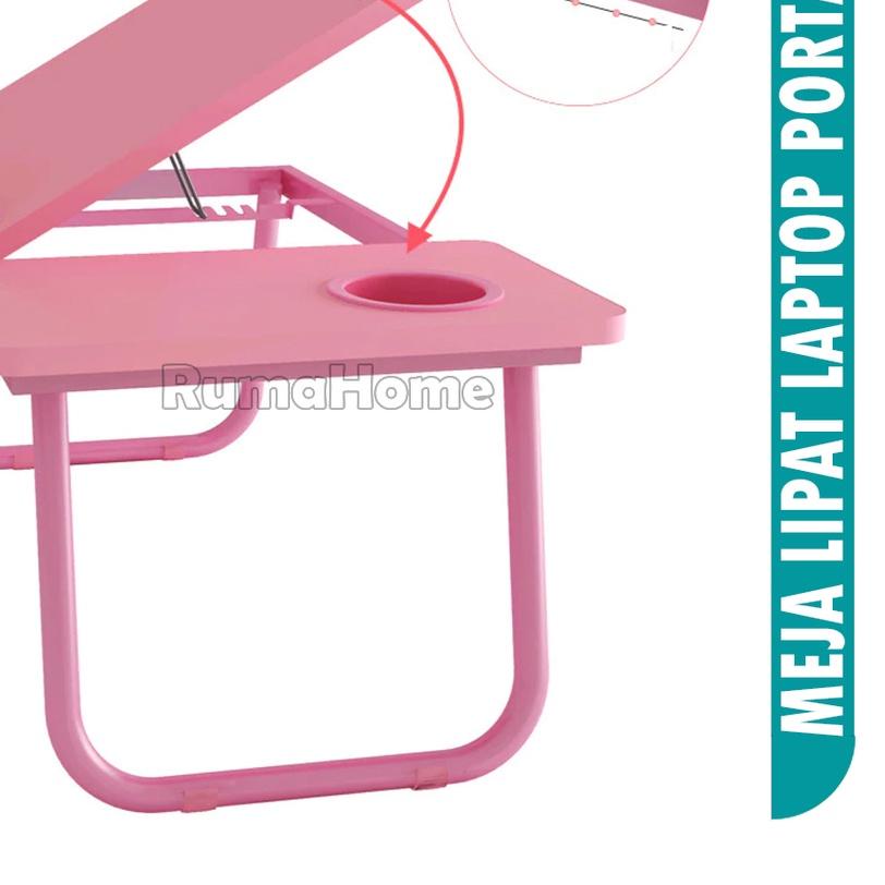 ℮ Meja Laptop laci, meja Belajar karakter Serbaguna and portable bisa naik turun 2 type ✦