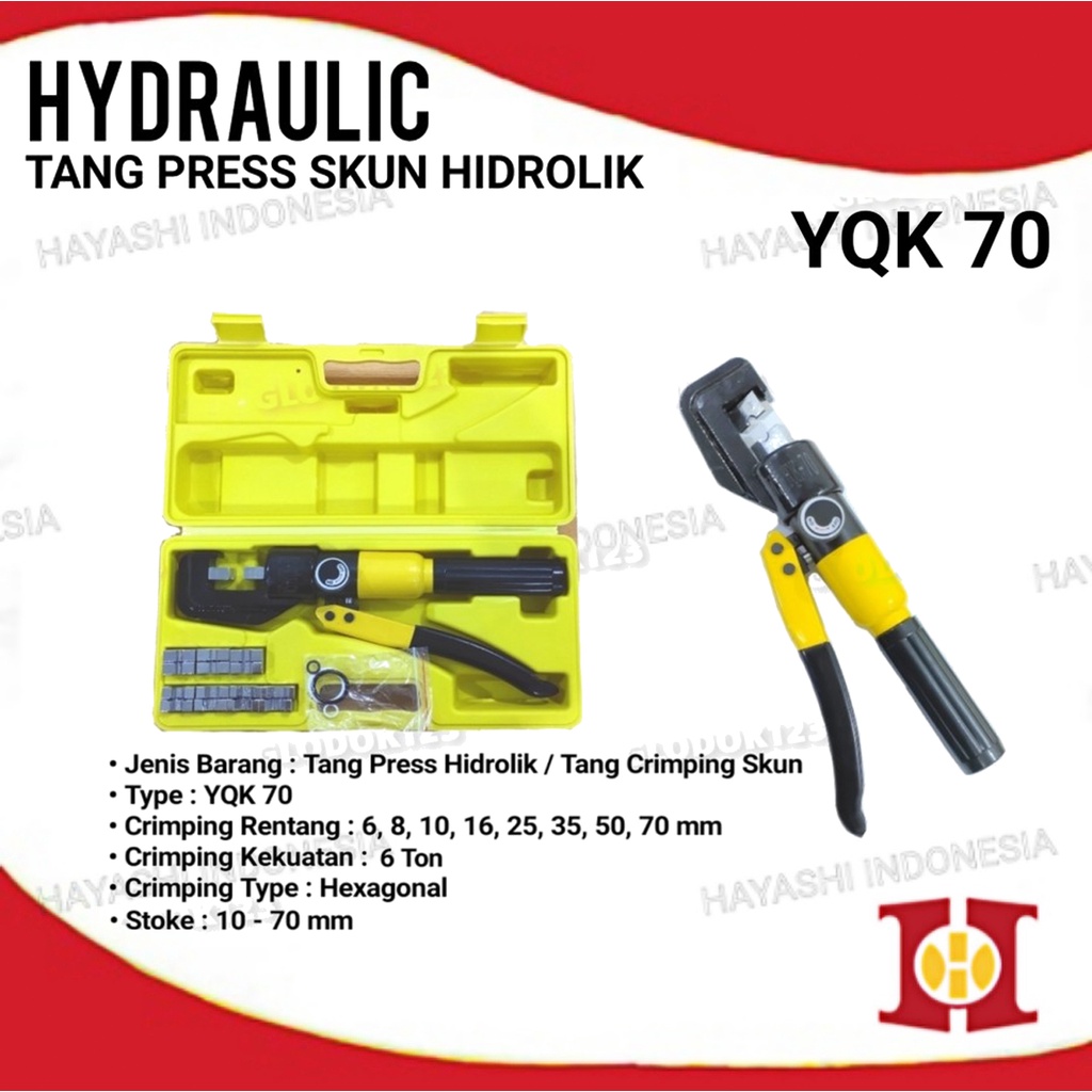 Tang Press Skun Crimping Hidrolik Hydraulic YQK 70 120 240 300