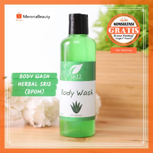 Natural Body Wash Sr12 Herbal Sabun Mandi Cair Pemutih Pembersih Badan Alami Bpom Wangi Tahan Lama