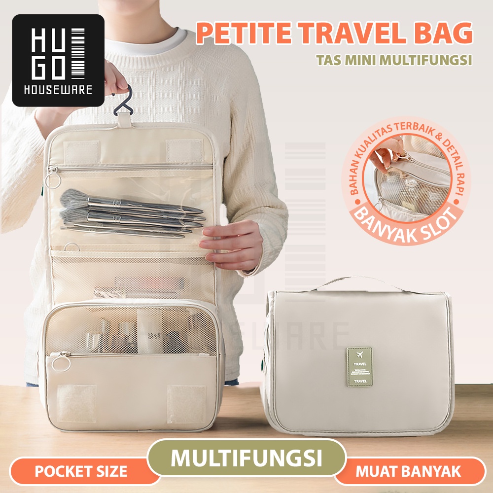 HUGO Tas Penyimpanan Kosmetik Tas Makeup Aksesoris Multifungsi Travel Bag Pouch Makeup Organizer