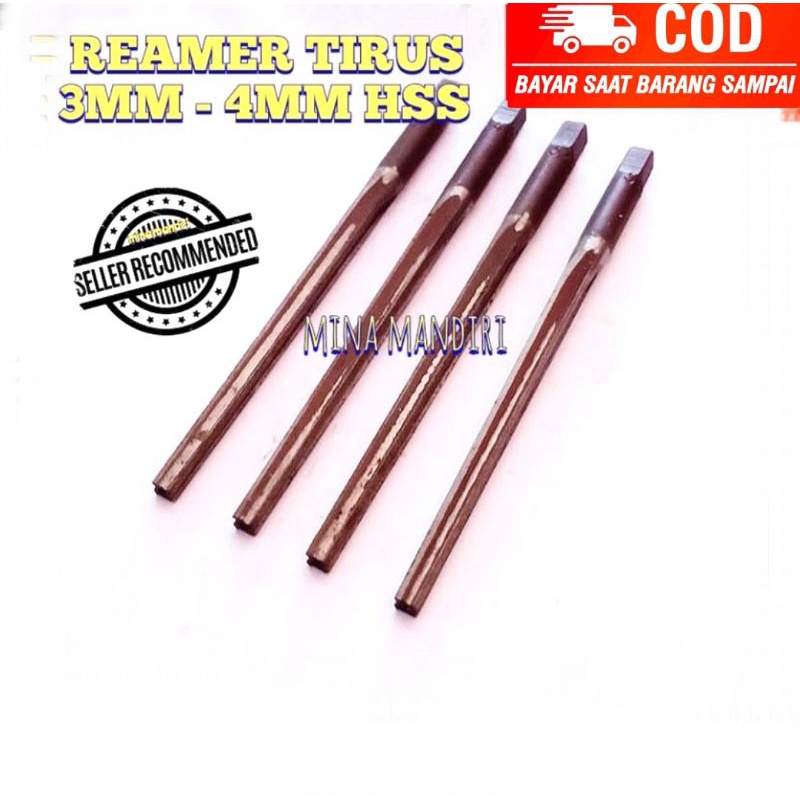 Reamer.Lemer.Reamer hss.Reamer Tirus 3-4mm hss.cocok untuk melubangi bosklep dll