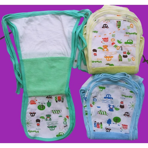 6 pcs Popok Kain Bayi Tali Ikat Murah Double Handuk Kain