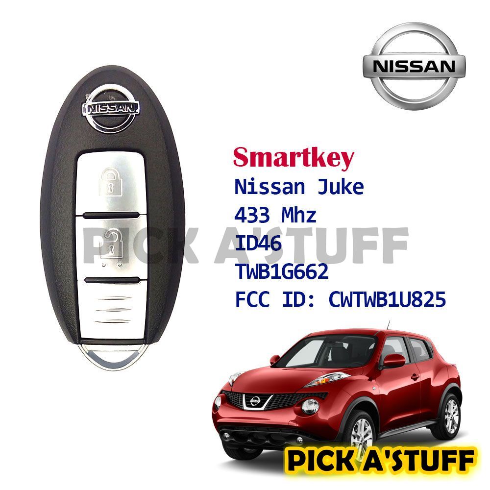 Remote Set Komplit Kunci Smartkey Nissan Juke OEM 433 Mhz