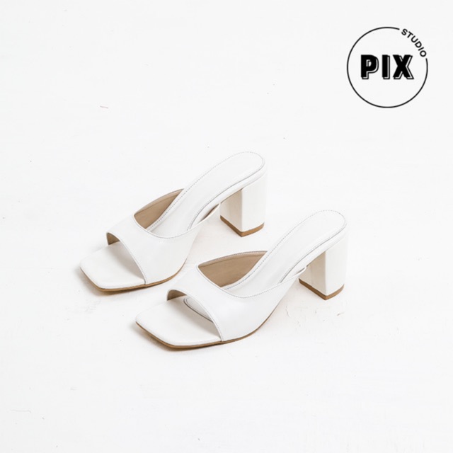 

PixFootwear Premium Edition White Jade Heels Shoes - Sepatu Hak High Heels Wanita Putih