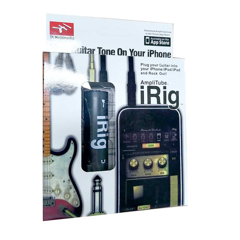 Irig AmpliTube Guitar Adapter for iPhone /iPod Touch/iPad Touch/iPad-Black / Adaptor Gitar Ke Hp / iRig Gitar Interface Untuk Handphone / Aksesoris Gitar / Alat Irig Gitar Link Android Akustik / Amplifier Gitar Plug Laney Fender Murah Original