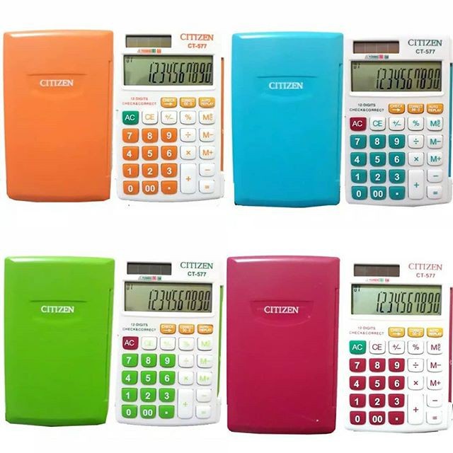 Kalkulator Citizen CT 577 12Digit warna warni