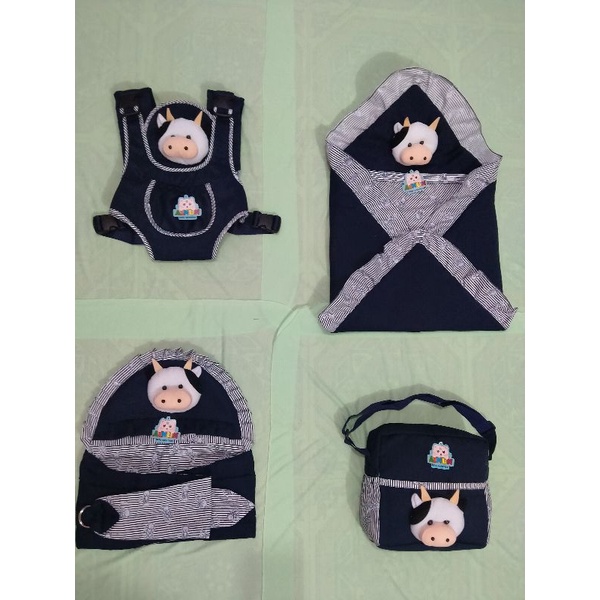 PAKET HEMAT 5 IN 1 SET PERLENGKAPAN BAYI TERMURAH (GRATIS 1 SET SARUNG TANGAN/ KAKI BAYI/-4in1 navi tas sapi