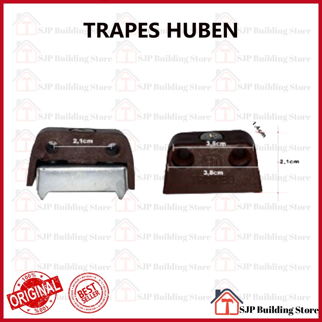 Huben Trapes Warna Putih Coklat (Untuk Ambalan / Knock-down Furniture)