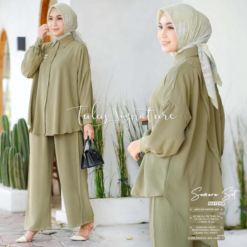 SAMARA SET setelan one set airflow terbaru by tulus signature