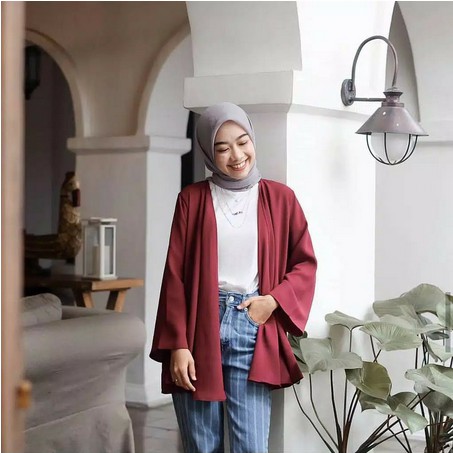 Cardigan, Long Cardi, Outer Murah, Baju Muslim, Outer Muslim