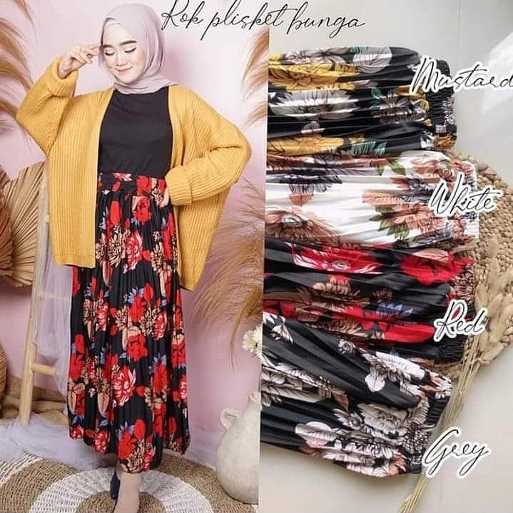 TARA Outfit-ROK PLISKET PREMIUM ORI//ROK PAYUNG PLISKET ORI //ROK PLISKET IMPOR MURAH BISA COD