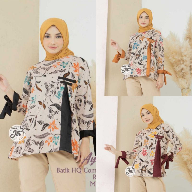 Atasan Batik Wanita Seragaman Dolby Dolbi Dobby Doby Tenun Sutra Tulis Halus Katun ATBM Baron Murah