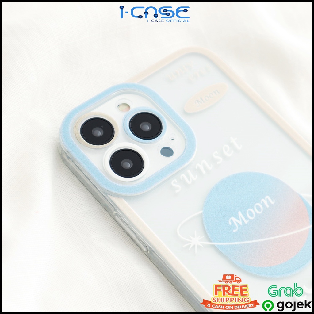 Sunset Sunrise Clear Moon Soft Case Full Lens Cover iPhone 7 8 SE 7+ 8+ X XR XS 11 12 13 MINI PRO MAX
