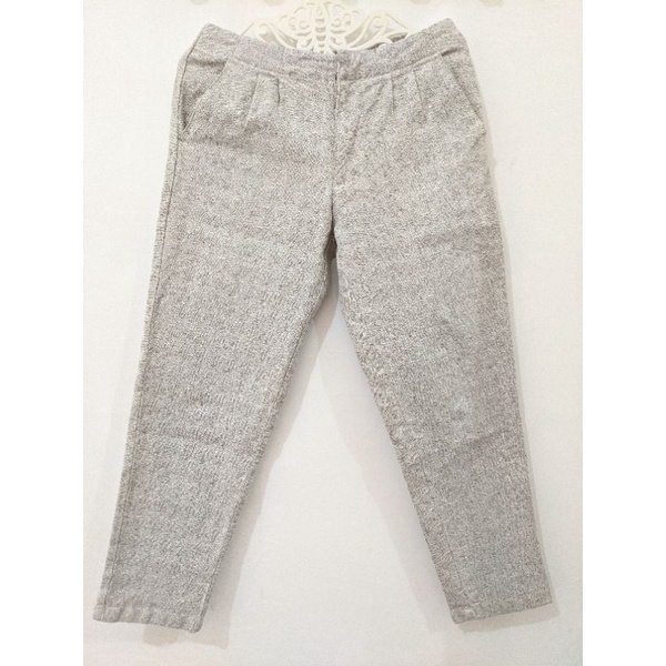 Celana Details Putih Cream Linen Wanita Cewek