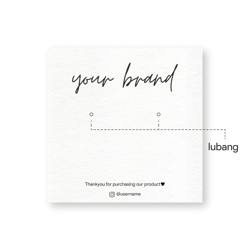 

Tag Souvenir / Tag Anting Custom Bahan BC Putih