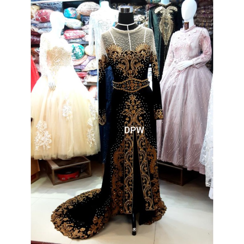 Kebaya Pengantin Bludru Modern