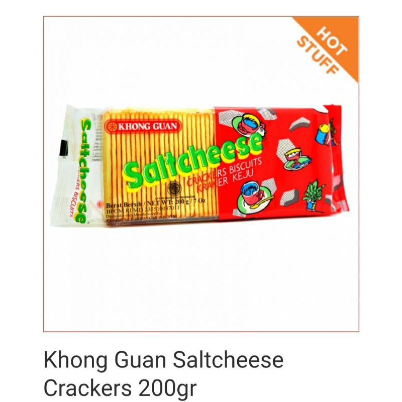 

Khong Guan Saltcheese Crackers 200gr